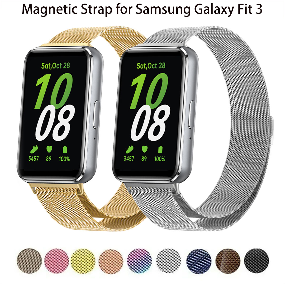 Milanese Loop Magnetic - Correa de acero inoxidable para Samsung