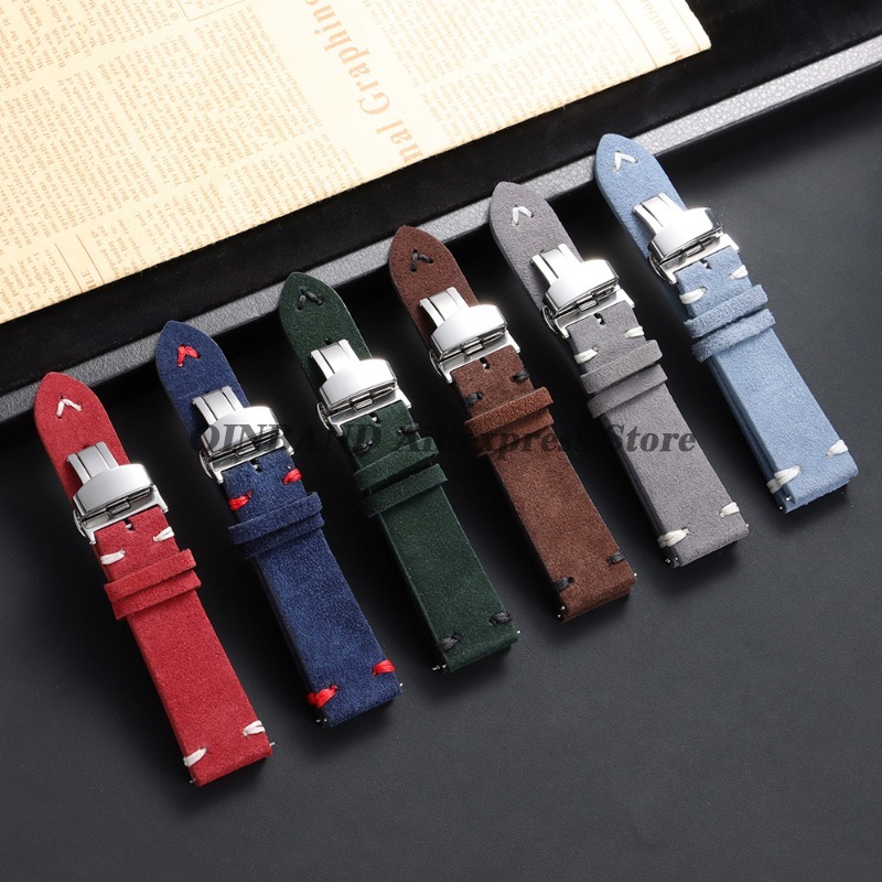 Suede Strap Watch - Correa de reloj de cuero de