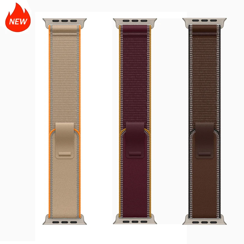Sport Loop Velcro - Correa de nailon color burdeos Alpine
