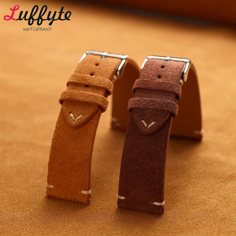 Correas de reloj de cuero genu - Suede Strap Watch reseña y precio