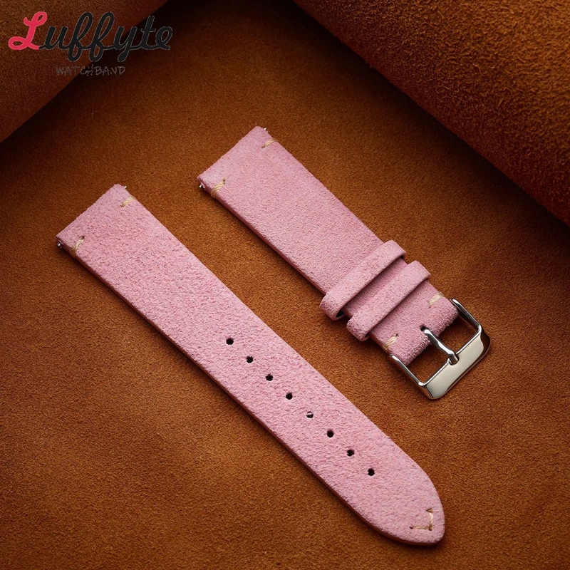 Correas de reloj de cuero genu - Suede Strap Watch reseña y precio