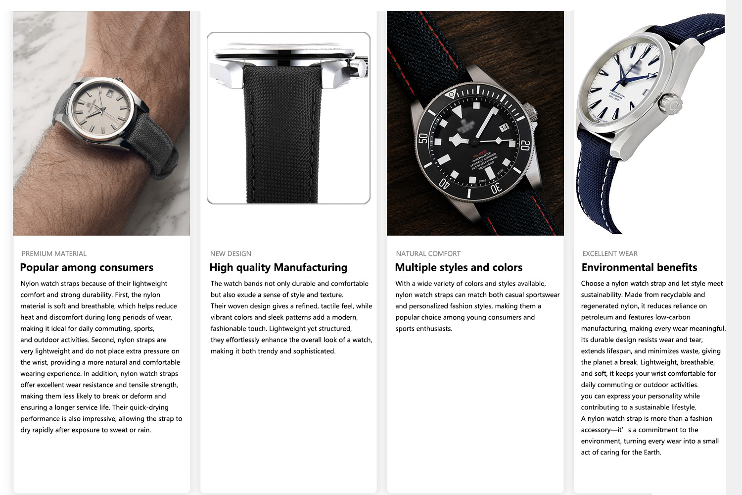 Correas de Reloj de Nailon Pre - Suede Strap Watch reseña y precio