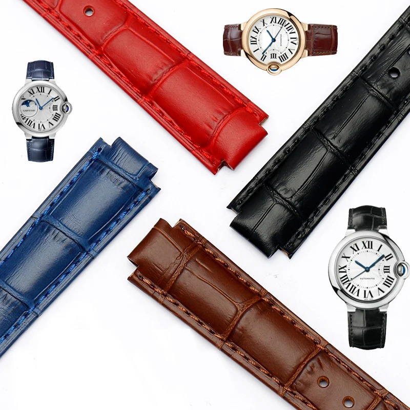 Correa de reloj de cuero genui - Cartier Watch Ballon Bleu reseña y precio