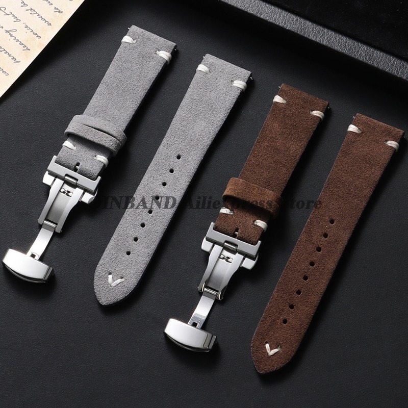Correa de reloj de cuero de ga - Suede Strap Watch reseña y precio
