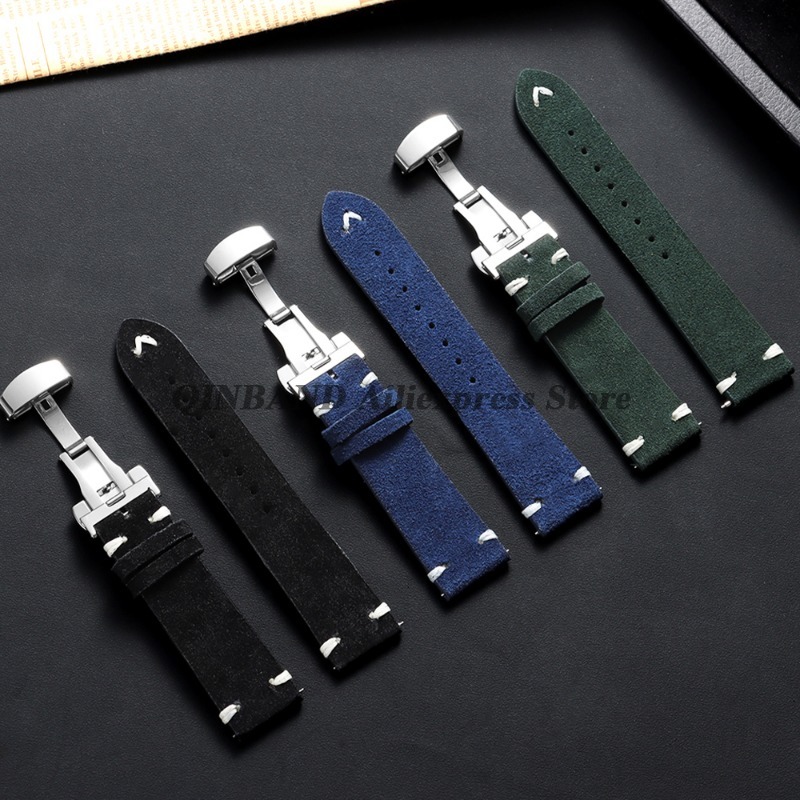 Correa de reloj de cuero de ga - Suede Strap Watch reseña y precio