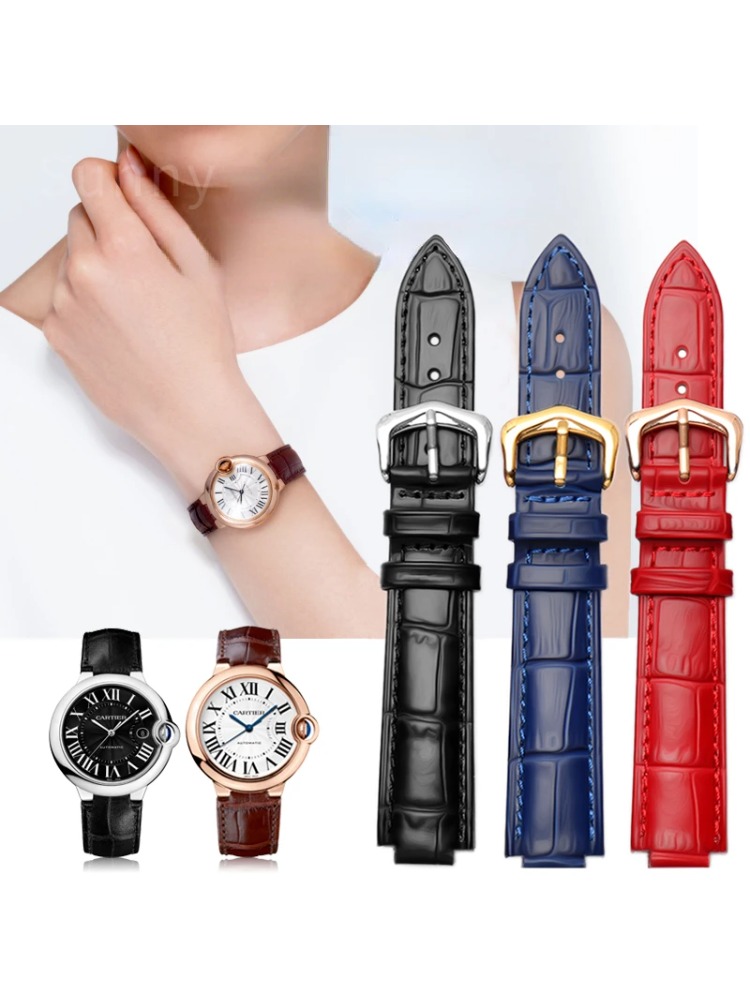 Correa de reloj de cuero genui - Cartier Watch Ballon Bleu reseña y precio